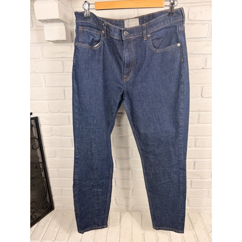 Everlane Men's‎ Slim Fit Jeans 32 Regular Dark Wash Stretch Denim Blue